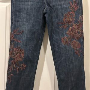 NWT White House Black Market Embroidered Jeans